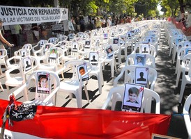 Manifestación realizada el día del segundo Juicio Oral