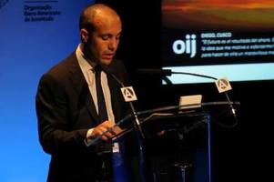 Alejo Ramírez, Secretario General de la OIJ, durante la presentación del informe ejecutivo de la Encuesta